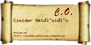 Czeider Oktávián névjegykártya